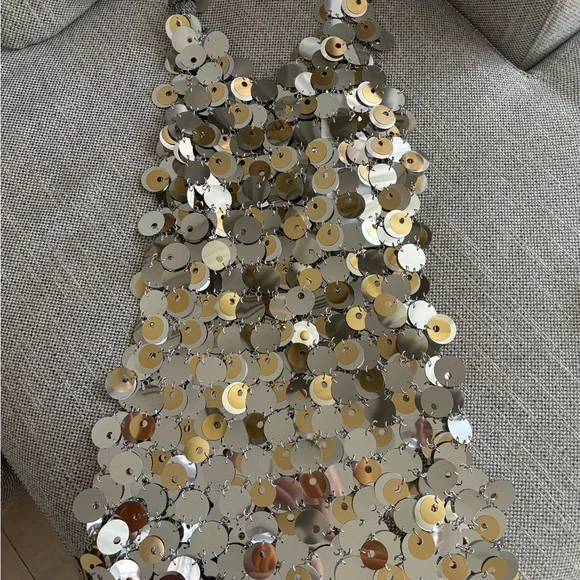H&M x Rabanne Sequin Disc Mini Dress - Picture 3 of 6